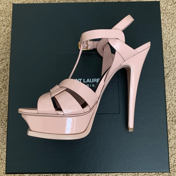 YSL TRIBUTE PLATFORM SANDALS IN PATENT LEATHER - Picture 4 of 7